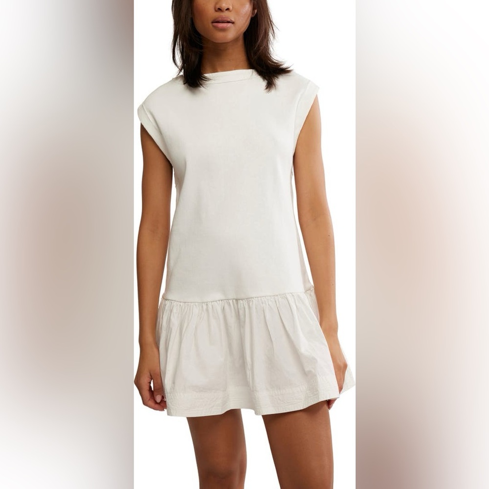 Free People White Sleeveless Dress